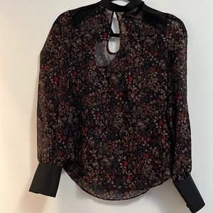 Floral sheer BCBG top size XXS